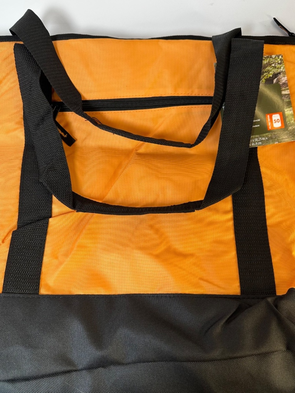 Orange & Black Thermal Insulated Tote Bag Cooler Large size NEW - Picture 3 of 6